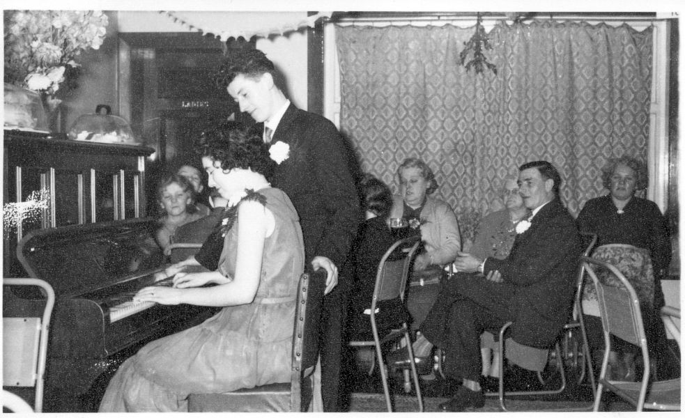Wedding reception held in the White Lion in Hankelow in the 1960s