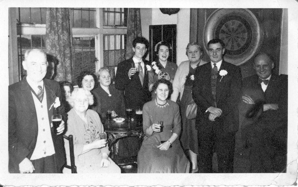 Wedding reception held in the White Lion in Hankelow in the 1960s