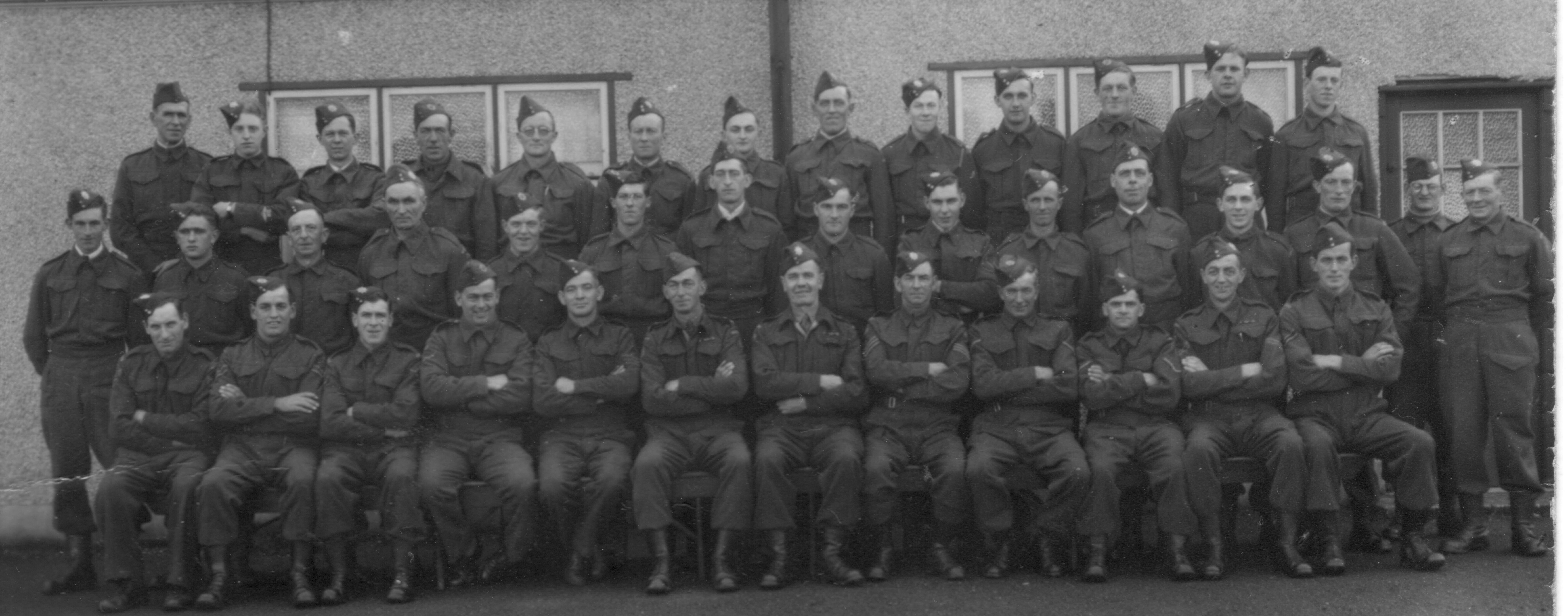 Hankelow Home Guard outside the White Lion during World War 2