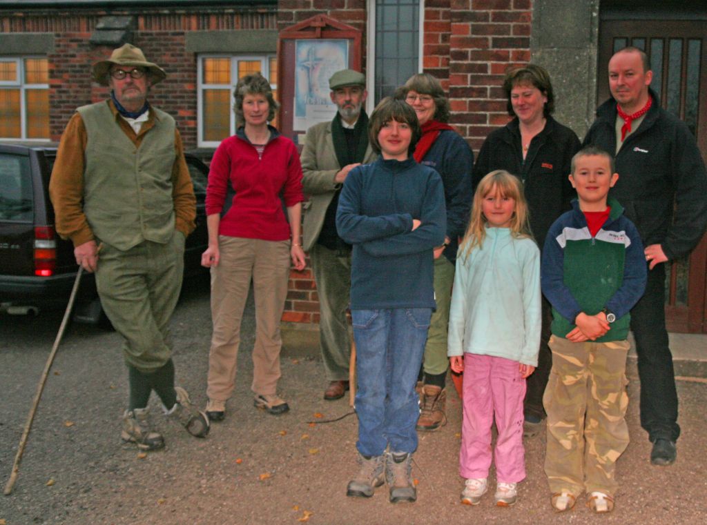 Pilgrims visit Hankelow Chapel in October 2007