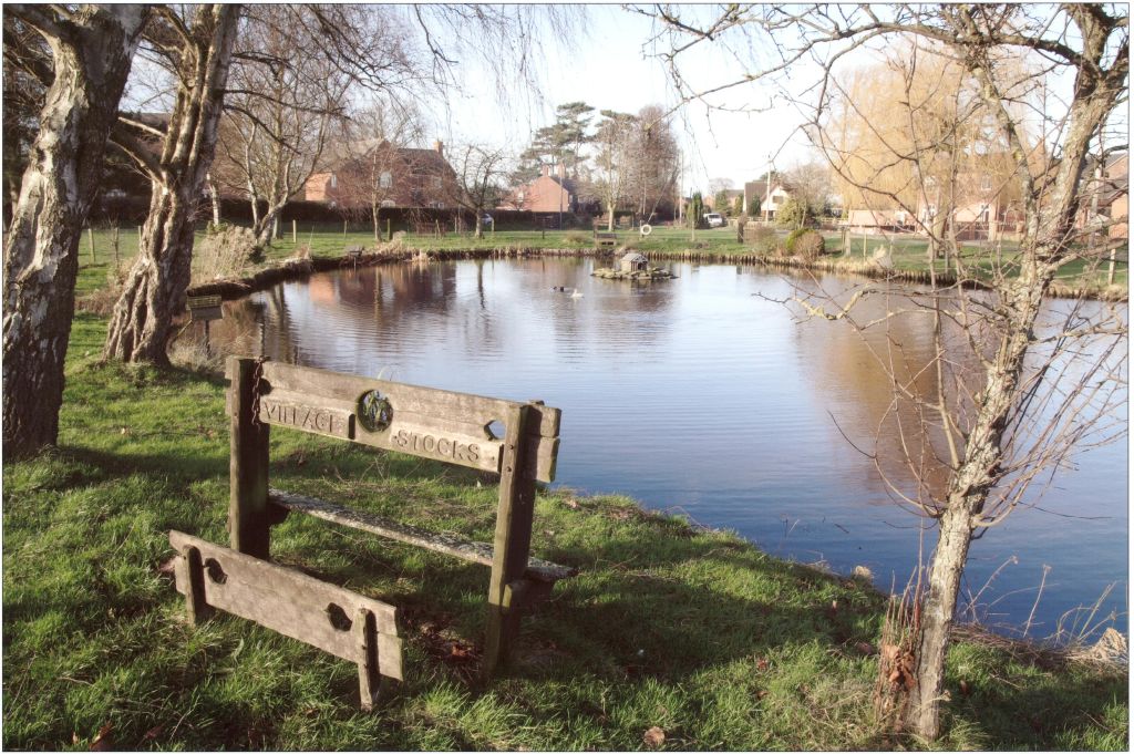 The Stocks and Village Pond in January 2007