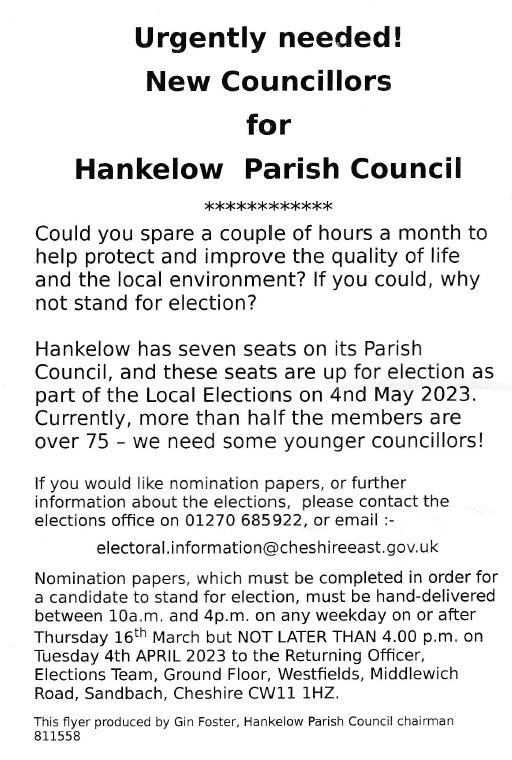 Note of Councillors needed 