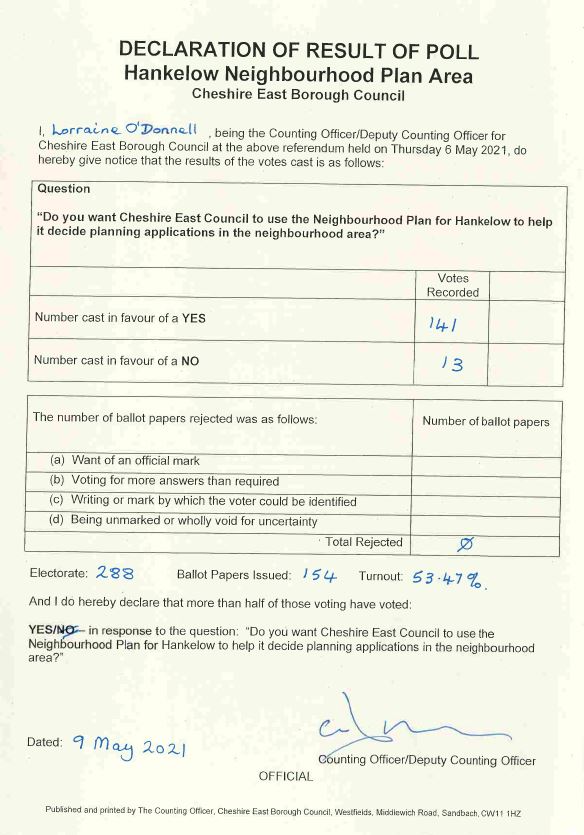 NP referendum result